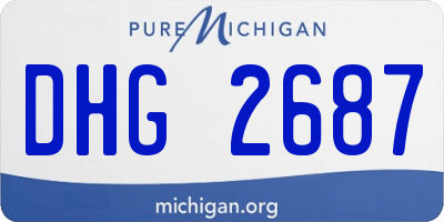 MI license plate DHG2687