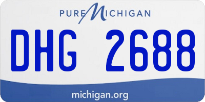 MI license plate DHG2688