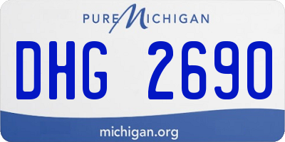 MI license plate DHG2690