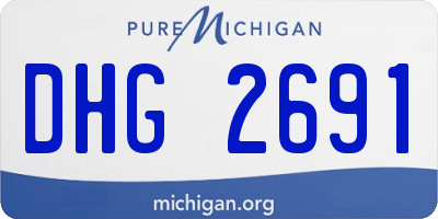 MI license plate DHG2691