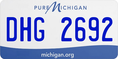 MI license plate DHG2692
