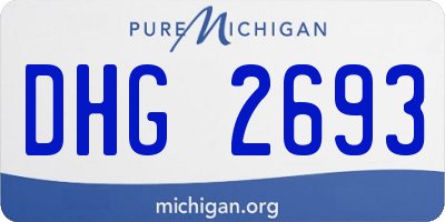 MI license plate DHG2693