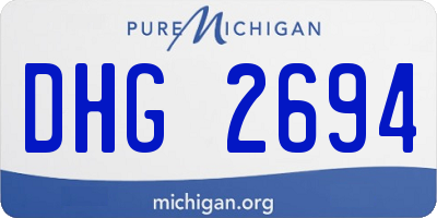 MI license plate DHG2694