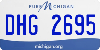MI license plate DHG2695