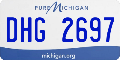 MI license plate DHG2697