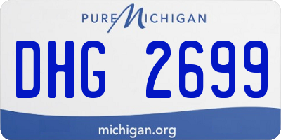 MI license plate DHG2699