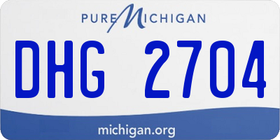 MI license plate DHG2704