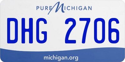 MI license plate DHG2706