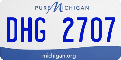 MI license plate DHG2707