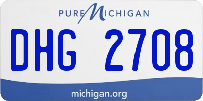 MI license plate DHG2708
