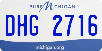 MI license plate DHG2716