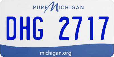 MI license plate DHG2717
