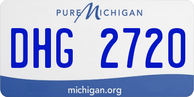MI license plate DHG2720