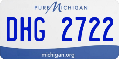 MI license plate DHG2722