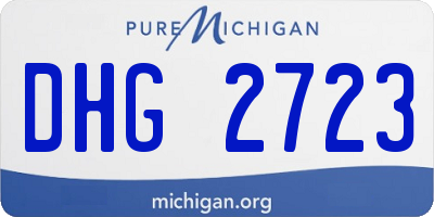 MI license plate DHG2723