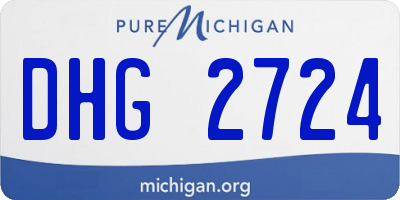 MI license plate DHG2724