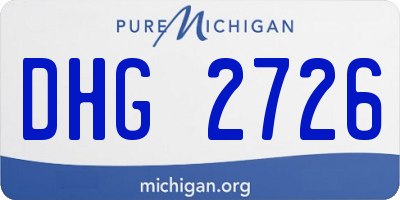 MI license plate DHG2726