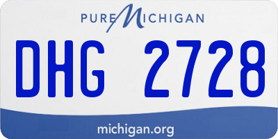 MI license plate DHG2728