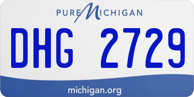 MI license plate DHG2729