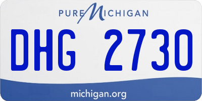 MI license plate DHG2730