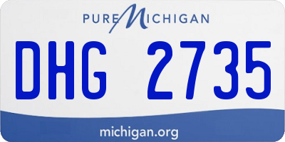 MI license plate DHG2735