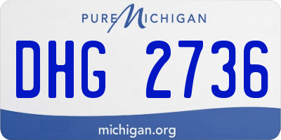 MI license plate DHG2736