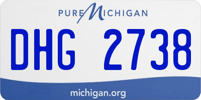 MI license plate DHG2738
