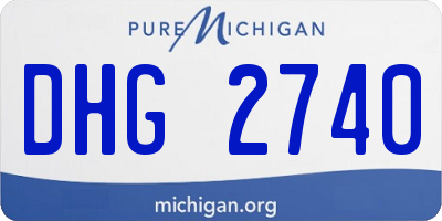 MI license plate DHG2740