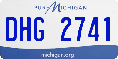 MI license plate DHG2741