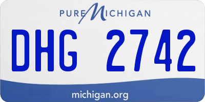 MI license plate DHG2742