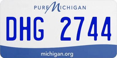 MI license plate DHG2744