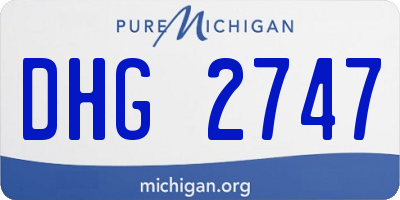 MI license plate DHG2747