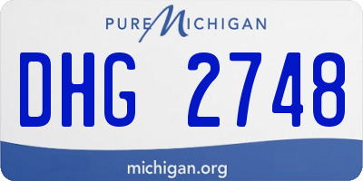 MI license plate DHG2748
