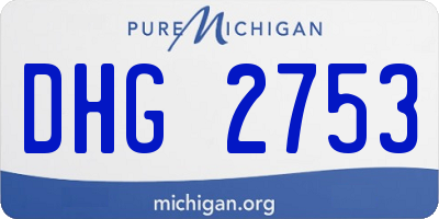 MI license plate DHG2753
