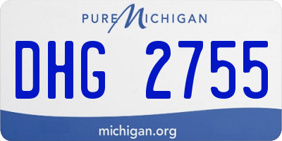 MI license plate DHG2755