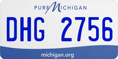 MI license plate DHG2756