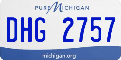 MI license plate DHG2757