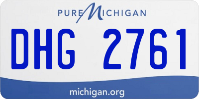 MI license plate DHG2761