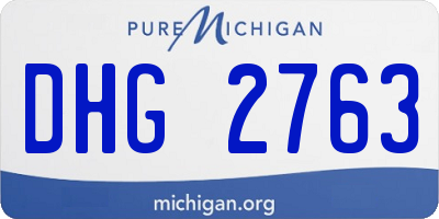 MI license plate DHG2763