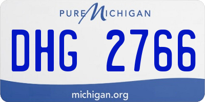 MI license plate DHG2766