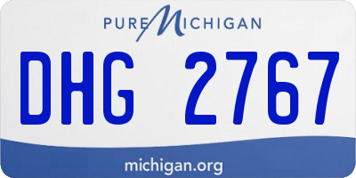 MI license plate DHG2767