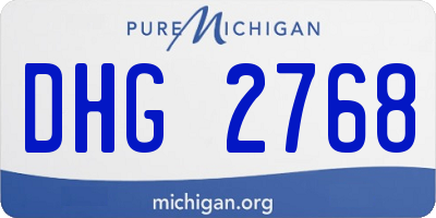 MI license plate DHG2768