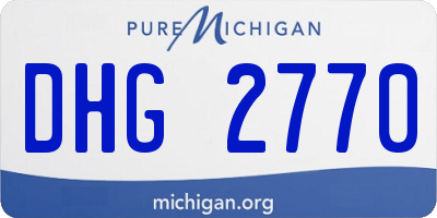 MI license plate DHG2770