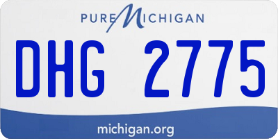 MI license plate DHG2775