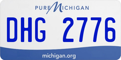 MI license plate DHG2776