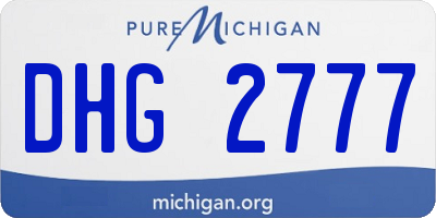 MI license plate DHG2777