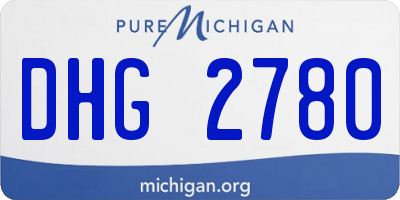 MI license plate DHG2780