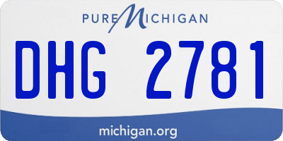 MI license plate DHG2781