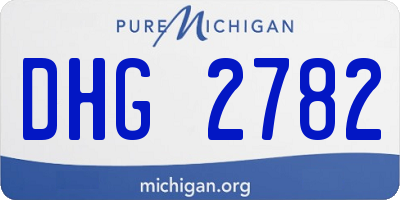 MI license plate DHG2782