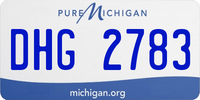 MI license plate DHG2783